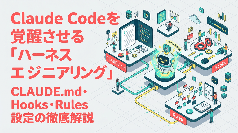 Claude Codeを覚醒させる「ハーネスエンジニアリング」 CLAUDE.md・Hooks・Rules設定の徹底解説
